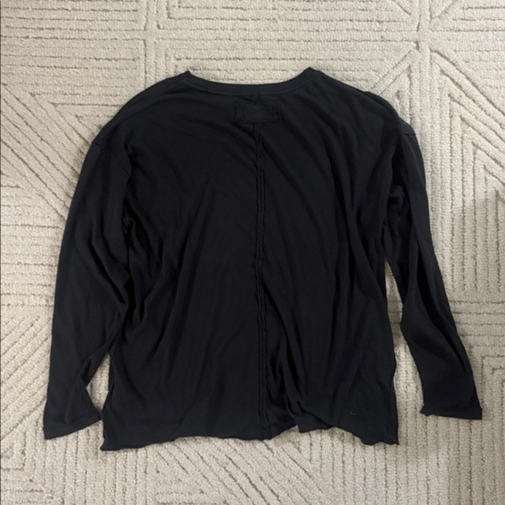 Shirin Guild Black Linen OSFA Top - Picture 3 of 8